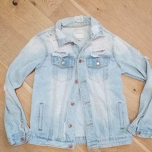 Thread and Supply distressed jean jacket
